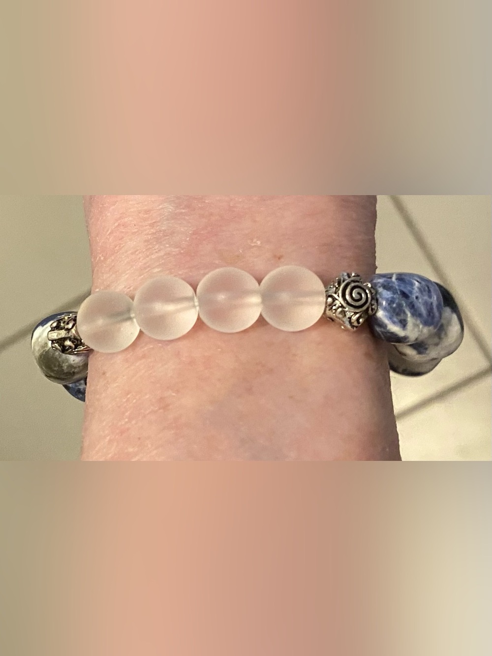 Handcrafted Sodalite & Opalite Stretch Bracelet